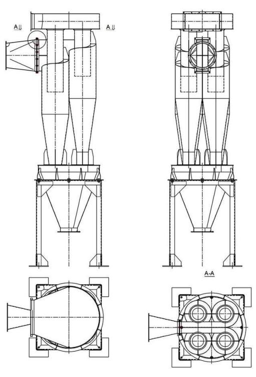 чертеж циклона У21-ББЦ в Ивантеевке